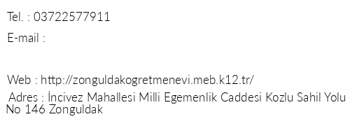 Zonguldak retmenevi telefon numaralar, faks, e-mail, posta adresi ve iletiim bilgileri